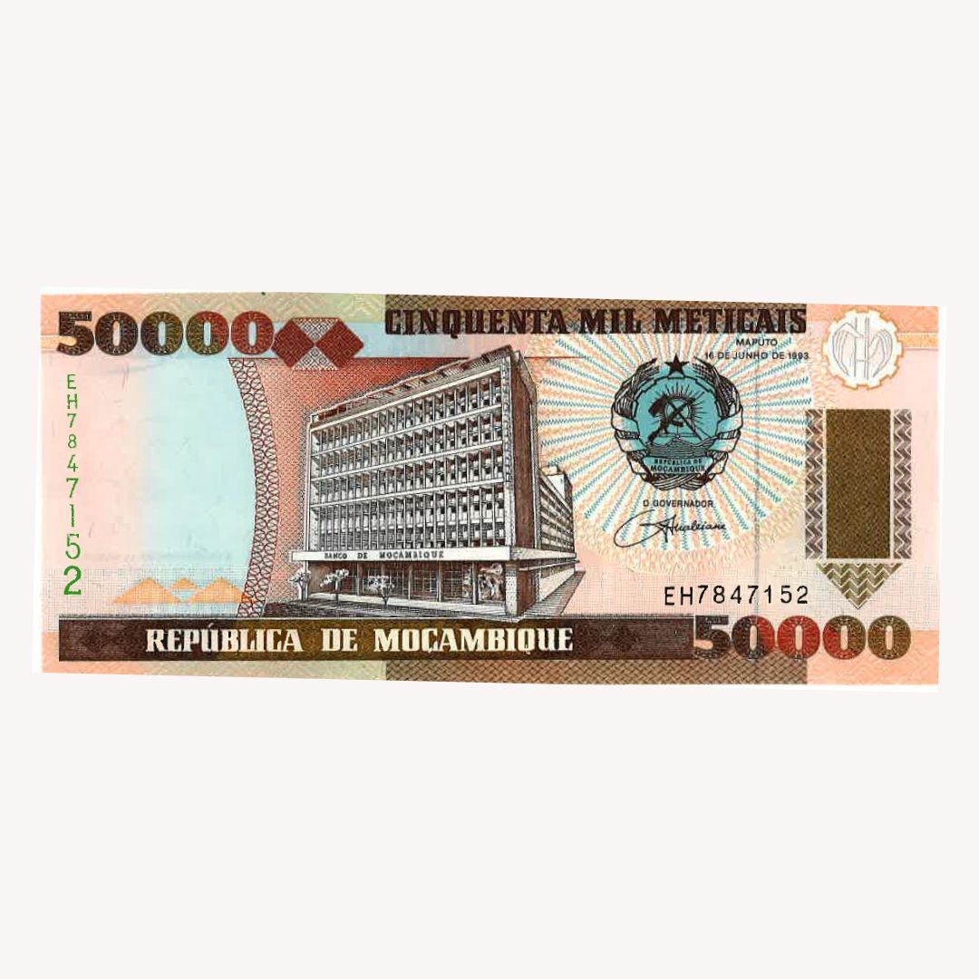 Billete republica de Mocambique 50000 Serie- GoldenArt