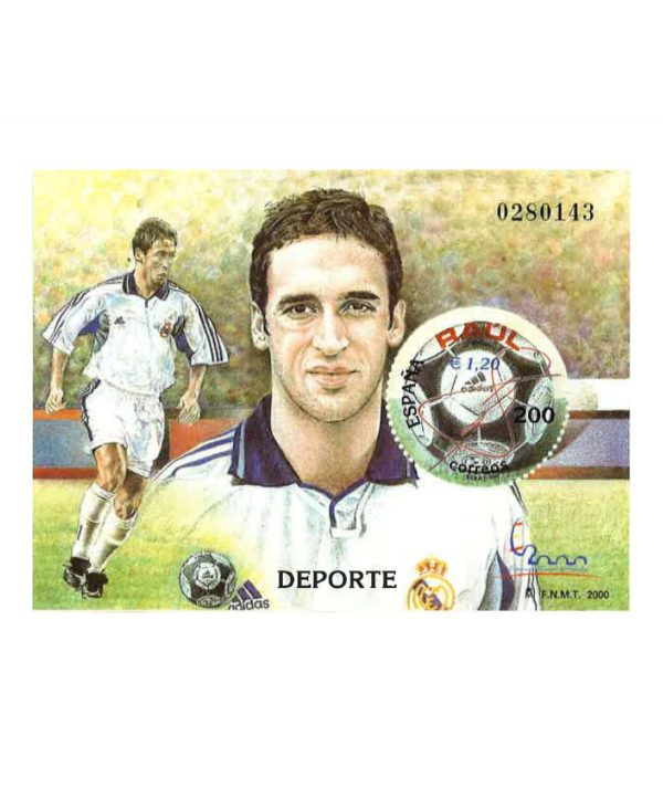 Sello filatelia España 2000 Deporte – Raúl. -GoldenArt