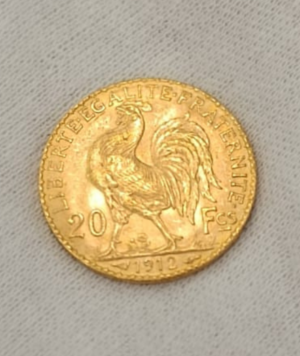 Moneda Oro 20 Francos Franceses 1912_ reverso/goldenart