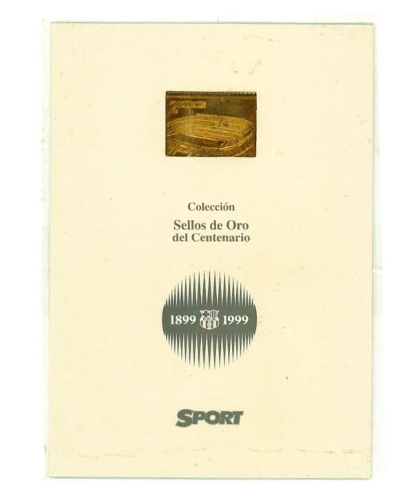 Sello Oro Centenarios F.C. Barcelona 1899-1999 Camp Nou/ GoldenArt