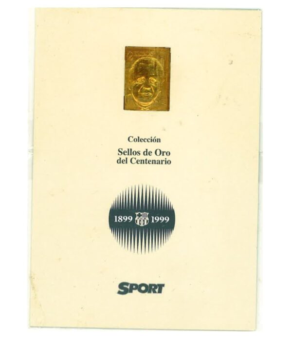 Sello Oro Centenarios FC Barcelona 1899 1999 JOAN GASPART/ GoldenArt