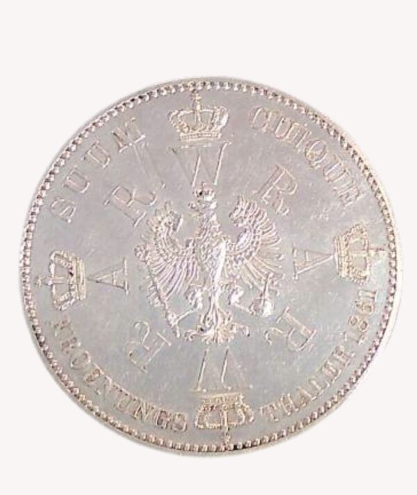 Moneda Coronación De Guillermo Y Augusta 1861/ GoldenArt