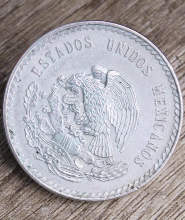 2 Moneda Plata 5 pesos mexicanos 1948_ anverso/GoldenArt