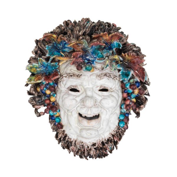 Máscara Coloreada Bacco «Eugenio Pattarino» Loza esmaltada año 1950/ GoldenArt Máscara Coloreada Bacco «Eugenio Pattarino» Loza esmaltada año 1950/ GoldenArt