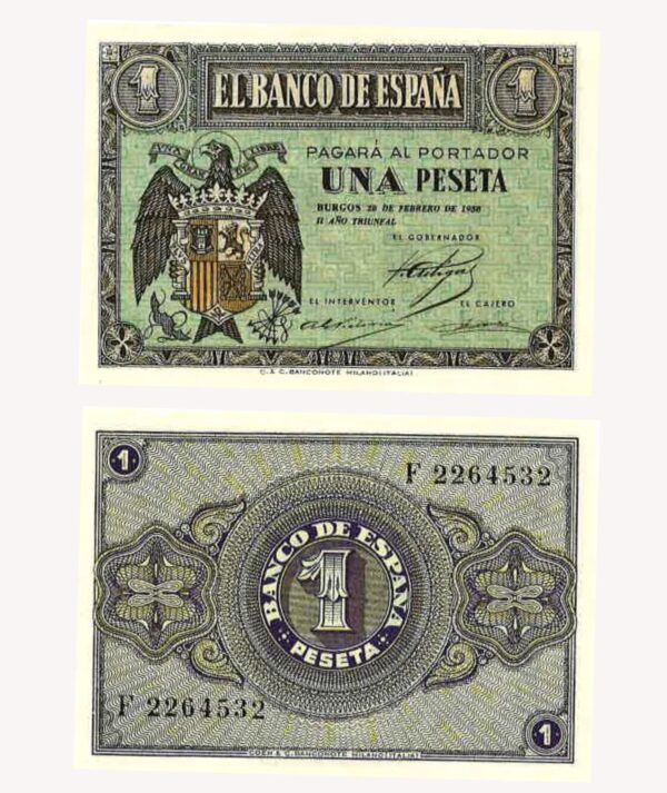 Billetes 1 Peseta 28 de Febrero de 1938 - II Año Triunfal / GoldenArt