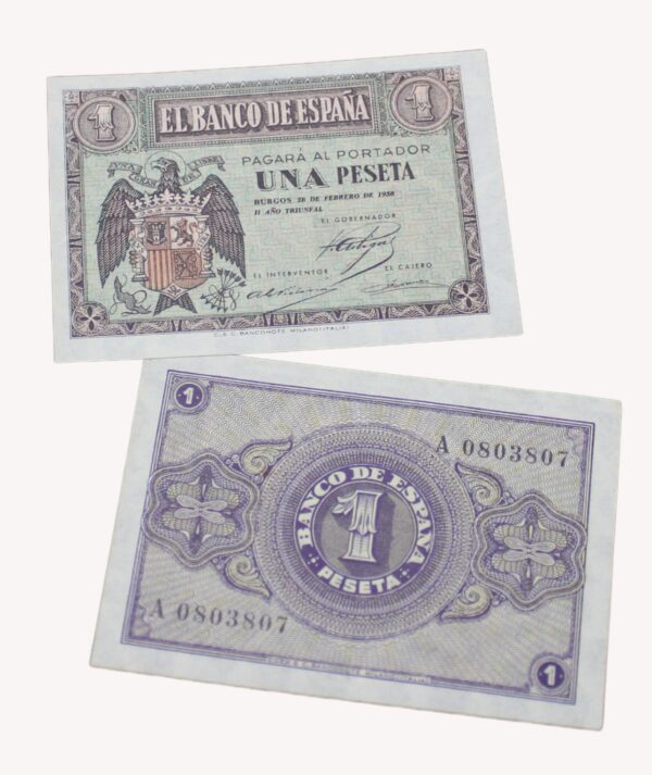 Billetes 1 Peseta 28 de Febrero de 1938 - II Año Triunfal/ GoldenArt