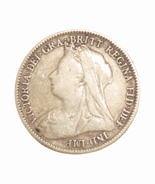 Moneda oro Medio Soberano Victoria Anciana de 1896 _ anverso/GoldenArt