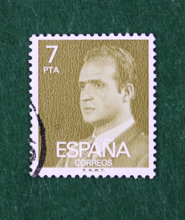 Sello de España Juan Carlos I 7 Pta / GoldenArt