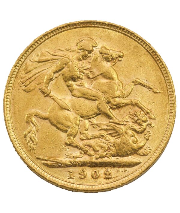 Moneda de oro en perfecto estado Soberano del Rey Eduardo VII de 1902