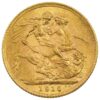 Perspectiva frontal de la cruz de la moneda de oro soberano de Jorge V de 1915