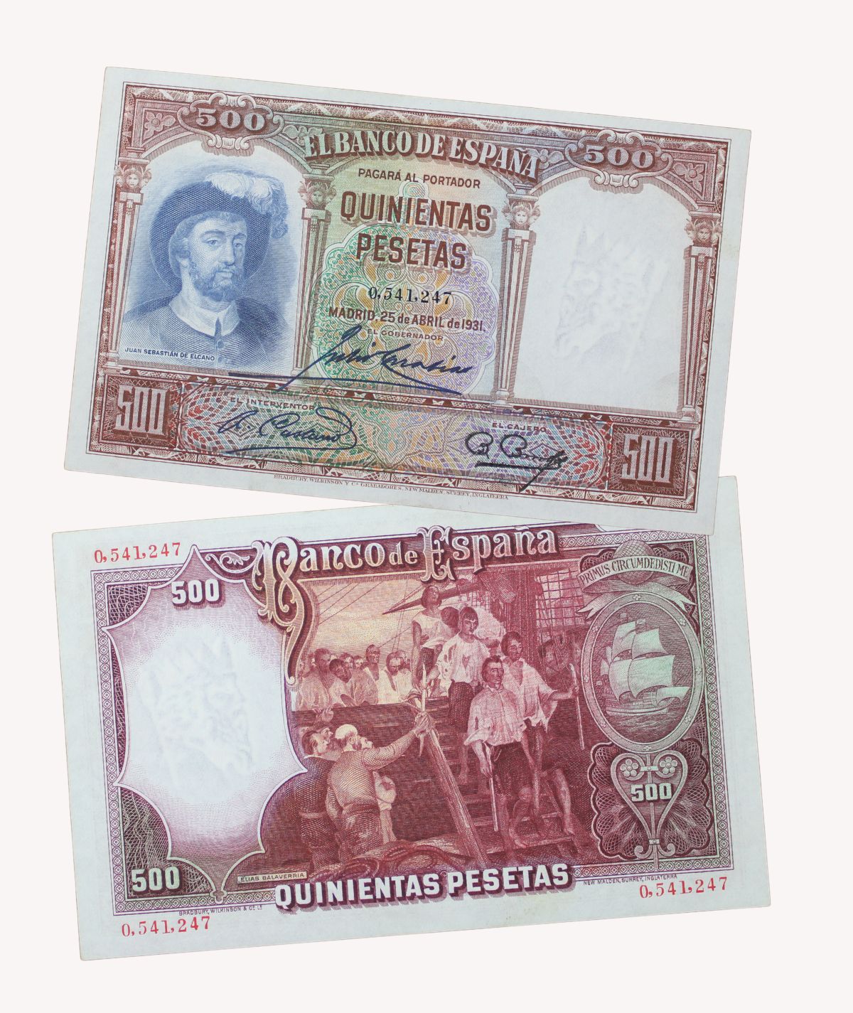 Billetes 500 Pesetas 25 de Abril de 1931/ GoldenArt