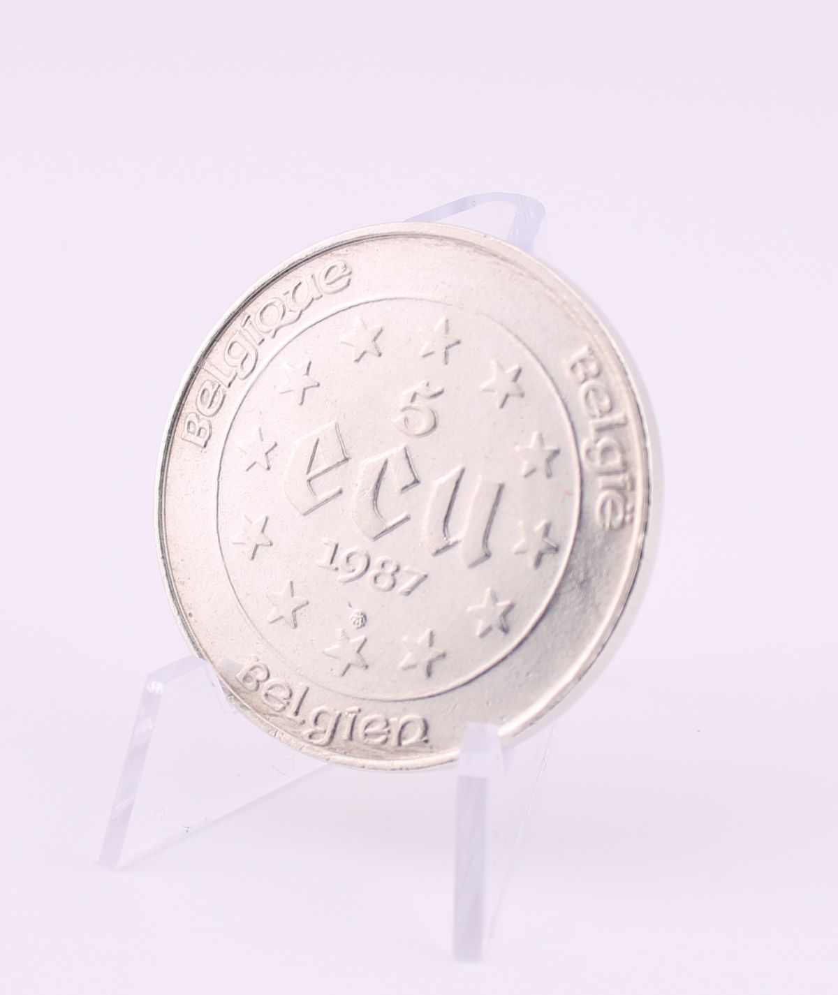 Moneda Plata Bélgica 5 Ecu - 30 Aniversario Tratado de Roma - 1987/ GoldenArt
