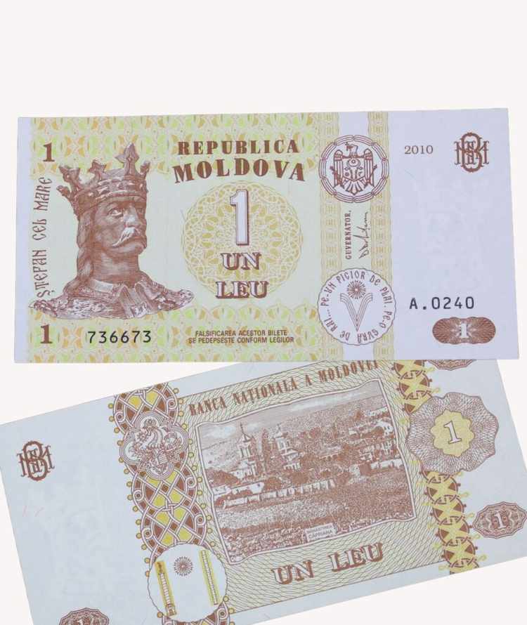 Billete 1 leu Moldova/GoldenArt