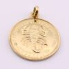 Medalla Oro 18k Zodiaco ESCORPIO anverso/GoldenArt