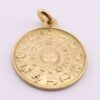 Medalla Oro 18k Zodiaco ESCORPIO calendario azteca_reverso/GoldenArt