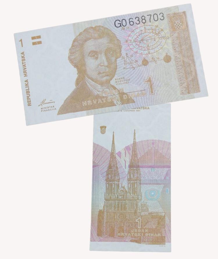 Billete 1 Dinar, Croacia - 1991 / GoldenArt
