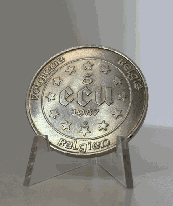Moneda Plata Bélgica 5 Ecu – 30 Aniversario Tratado de Roma – 1987/GoldenArt