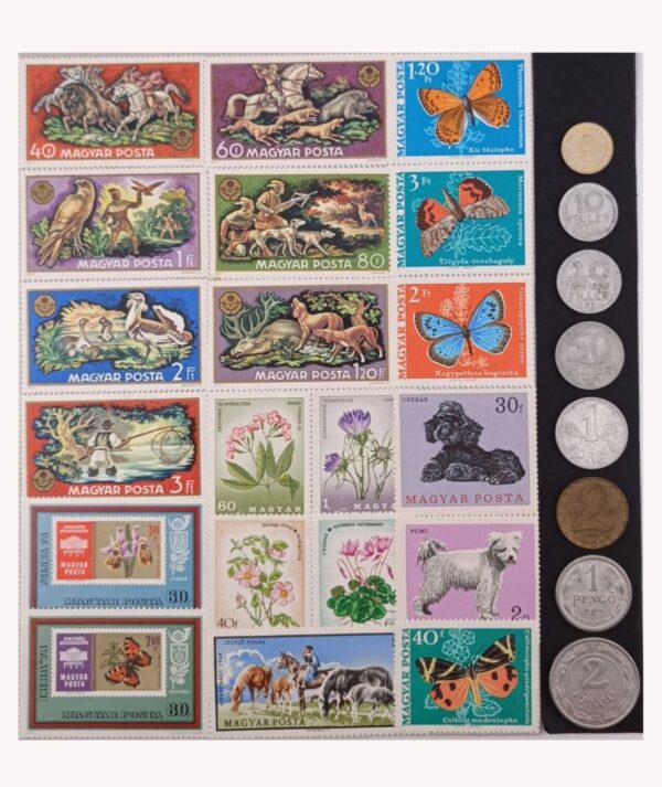 set de sellos de Hungria con monedas monedas /GoldenArt