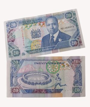 Billete 20 Shillings, Kenia - 1993 portada GoldenArt