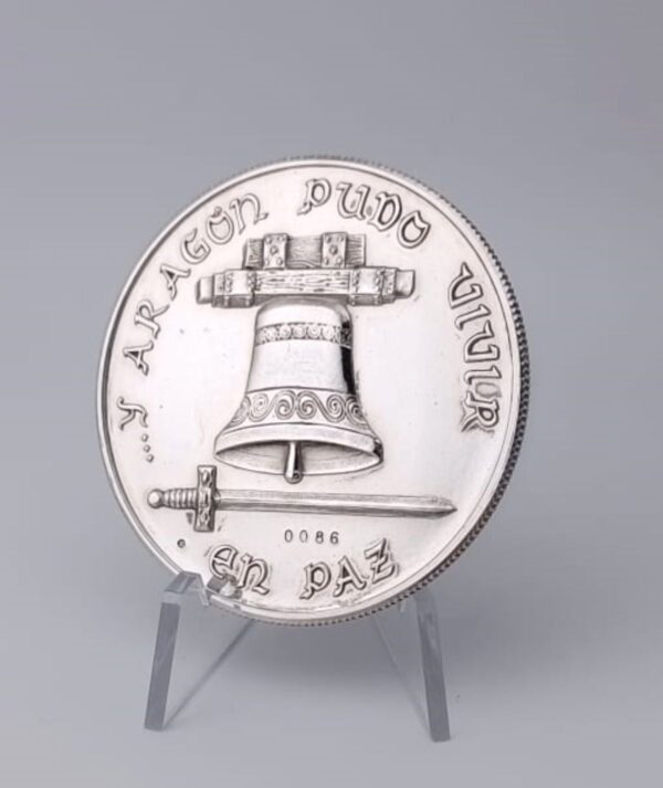 Moneda Medalla Plata Huesca reverso / Goldenart
