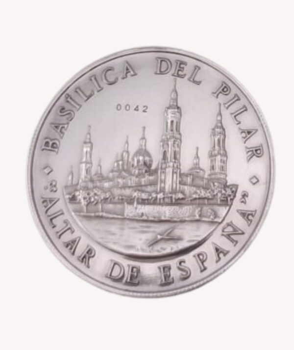 Moneda Medalla Plata Zaragoza reverso / GoldenArt