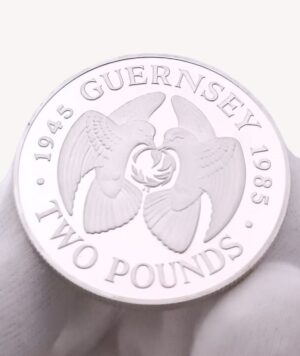 Moneda Plata Guernsey 1945 - 1985 Reverso/GoldenArt