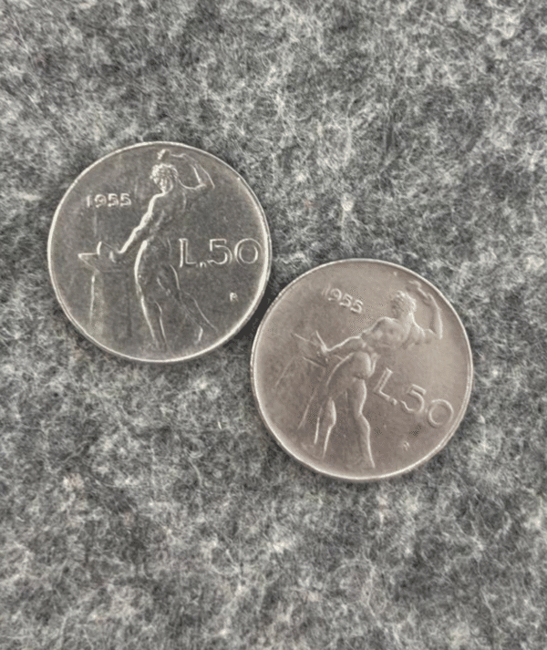 Moneda 50 Liras 1955 Italia R