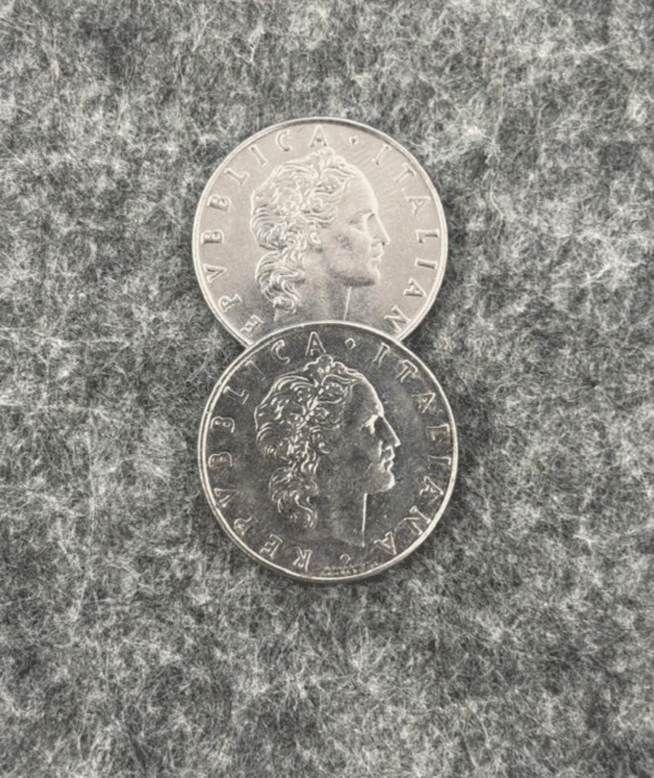 Moneda 50 Liras 1955 Italia R_ rever/ goldenart