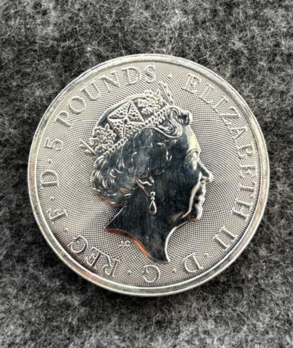 Moneda Falcon of Plantagenet Plata 2 oz 2019_ reverso/GoldenArt Moneda Falcon of Plantagenet Plata 2 oz 2019_ reverso/GoldenArt