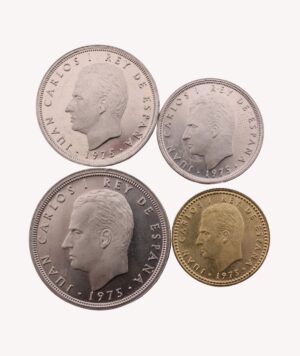 Lote 3 Monedas Numismáticas de Prueba Juan Carlos I 1975-79 Anverso/ GoldenArt