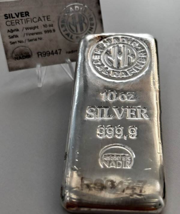 Lingote Plata 10oz Nadir Metal Rafineri_ portada/GoldenArt