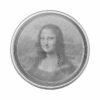 Perspectiva frontal de la cara de la moneda de plata Mona Lisa, de la colección Icon de 2022