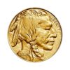 Perspectiva frontal de la cara de la moneda de oro American Buffalo de 1 oz de 2024, con el rostro del nativo americano