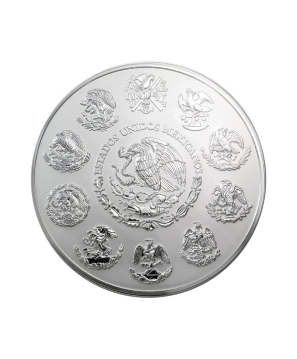 Cara de la moneda de plata Calendario Azteca de 1kg de 2011