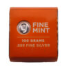 Lingote de 100 gramos de 9Fine Mint, con su envoltorio de color naranja