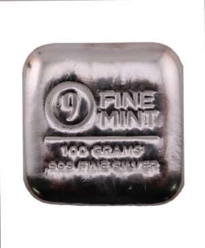 Lingote de 100 gramos de 9Fine Mint
