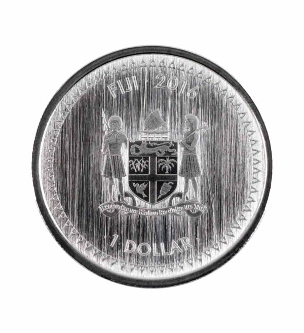 Moneda Plata Iguana Fiji 2016 - Edición especial numerada escudo/GoldenArt