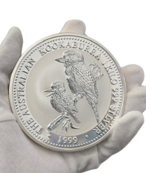 Moneda plata Kookaburra de 1999 de 1 kg anvero_GoldenArt