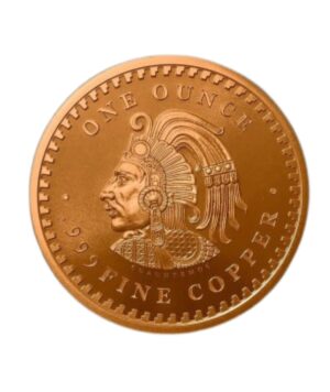 Moneda Cobre Calendario Azteca 1 oz portada/goldenart