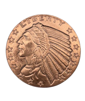 Moneda Cobre Indio Liberty 1 oz portada /GoldenArt