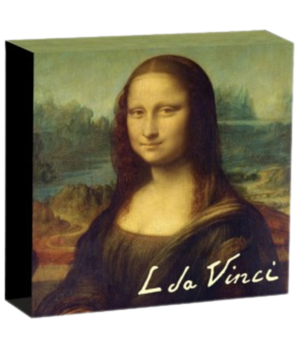 Moneda Plata Pintura Mona Lisa 1 oz 2024 portada/GoldenArt