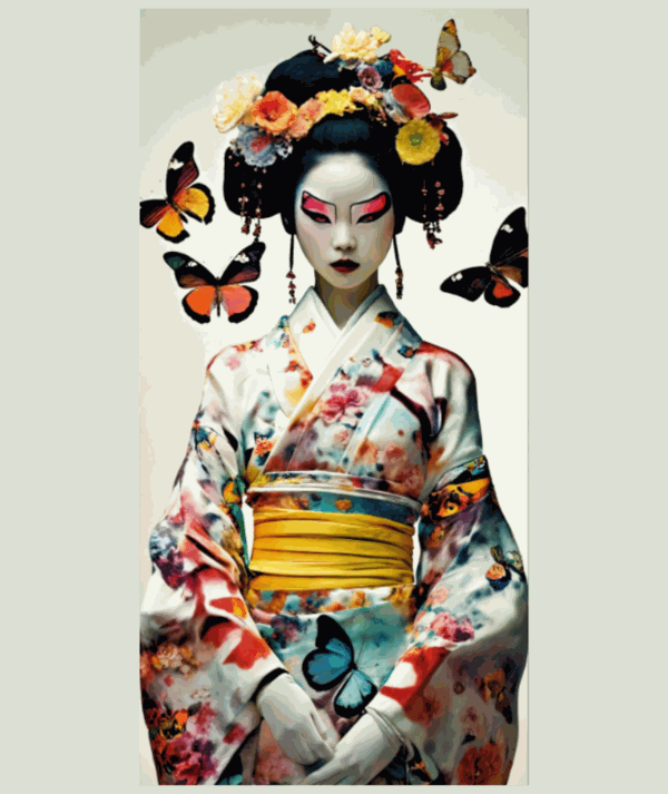 Cuadro de Hiroshi "Eye Liner Geisha"