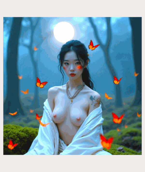 Cuadro díptico de Hiroshi Ms Butterfly_1/GoldenArt Cuadro díptico de Hiroshi Ms Butterfly_1/GoldenArt