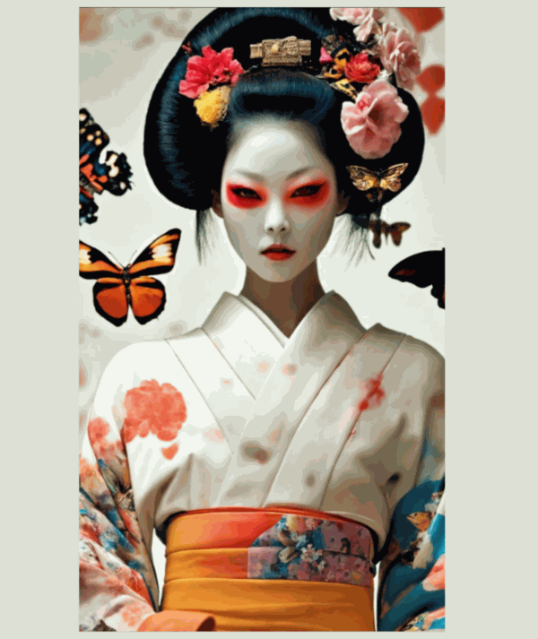 Hiroshi (1981) - Ms Asian Butterfly Toile (XXL)/GoldenArt