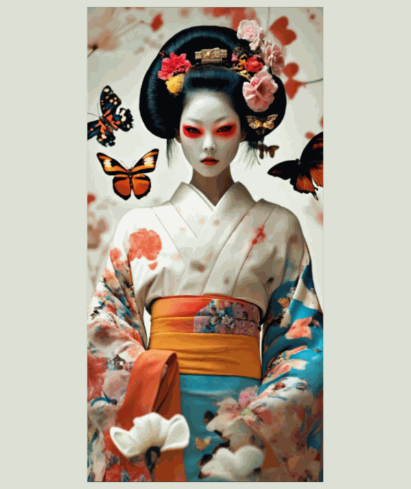 Hiroshi (1981) - Ms Asian Butterfly Toile (XXL)portada/GoldenArt