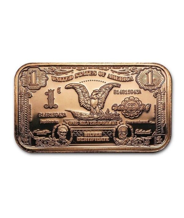 Billete Cobre Eagle 1 oz reverso/GoldenArt