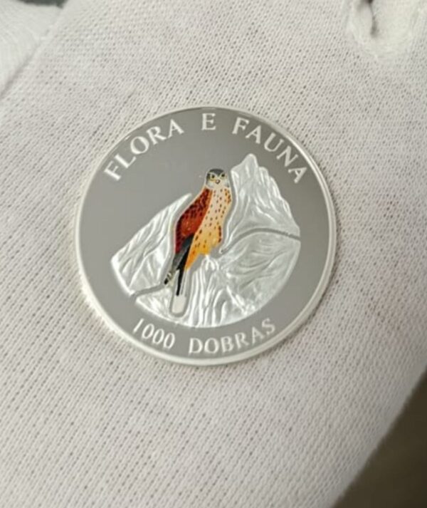 Moneda Plata Flora y Fauna - Milano negro 1995 reverso/goldenart