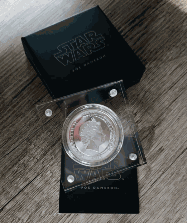 Moneda star wars Poe Dameron _ reverso/goldenArt Moneda star wars Poe Dameron _ reverso/goldenArt