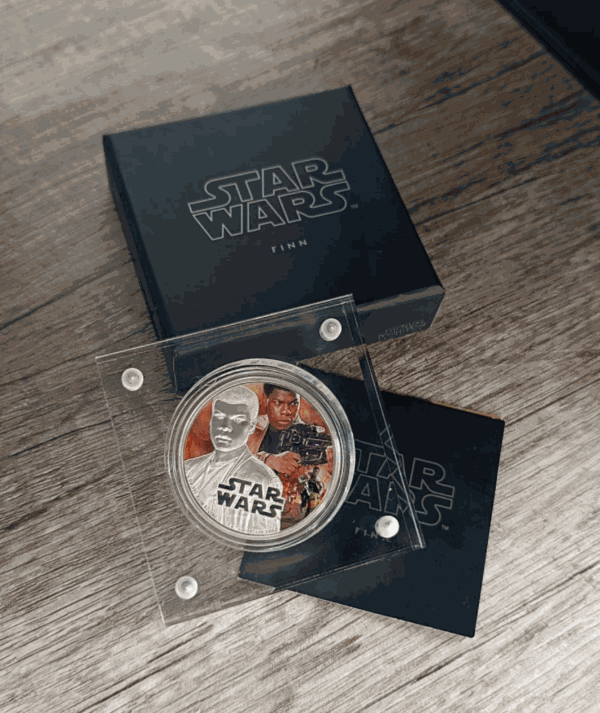 Moneda star wars finn _Anverso/ GoldenArt Moneda star wars finn _Anverso/ GoldenArt