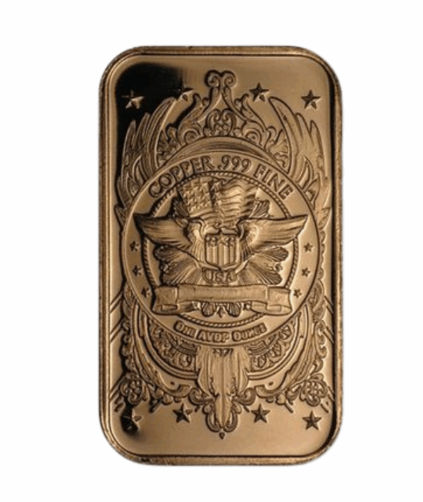 Lingote Cobre Saint-Gaudens 1 oz an/GoldenArt